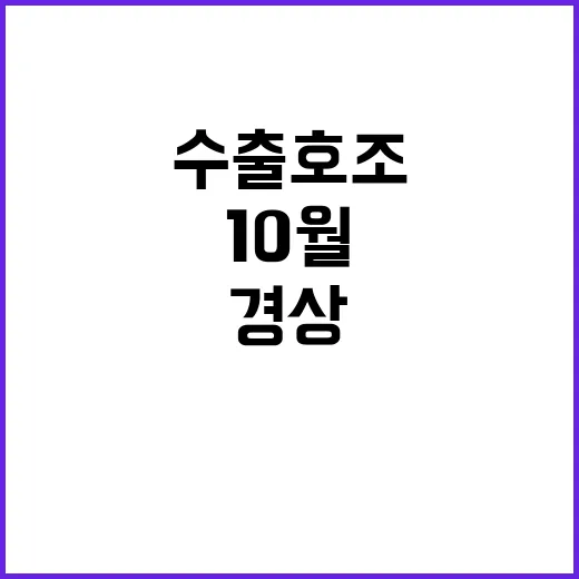 경상 흑자 10월 98억 달러 수출 호조!