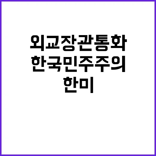 한미 외교장관 통화…