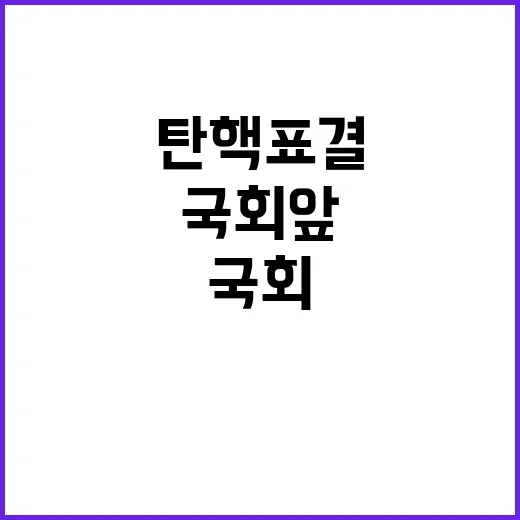 분신남 국회 앞 집결 대규모 탄핵 표결!