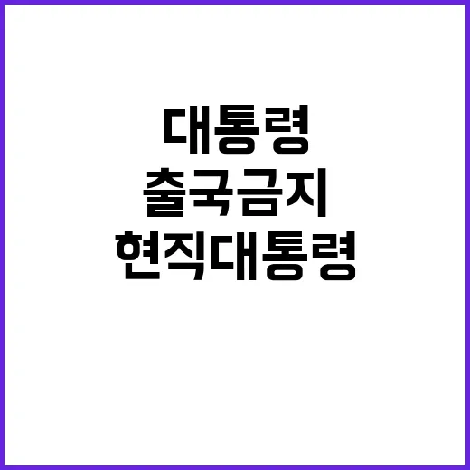 출국금지 현직 대통…