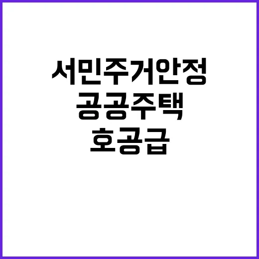 공공주택 25만 호 공급 서민주거안정 기대!