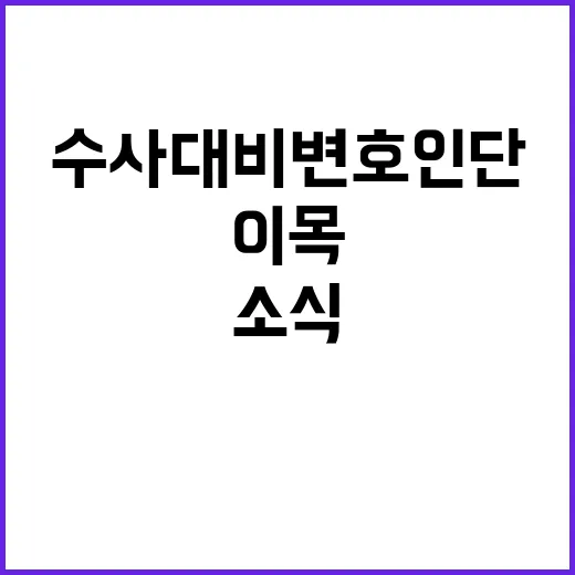 수사 대비 변호인단…