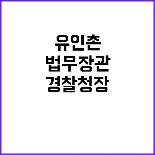 유인촌 탄핵 자제 촉구하는 법무장관과 경찰청장!