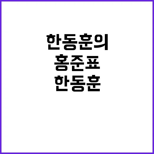 홍준표 발언 한동훈…