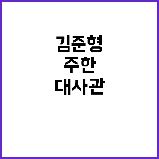 주한 대사관들 김준…