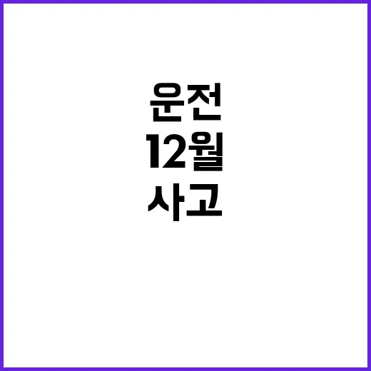 빙판길 사고 절반 12월 화난 운전면허!