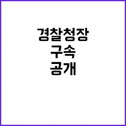 구속된 경찰청장 충…