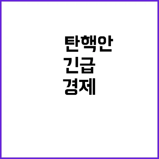 尹탄핵안 가결 후 경제·금융 긴급회의 소집!