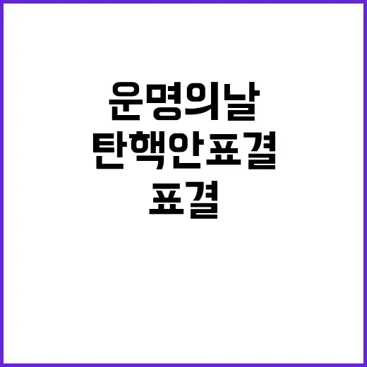 탄핵안 표결 운명의 날…의원들의 선택은?