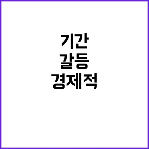 경제적 타격 갈등기간 길어지면 더 심각하다!