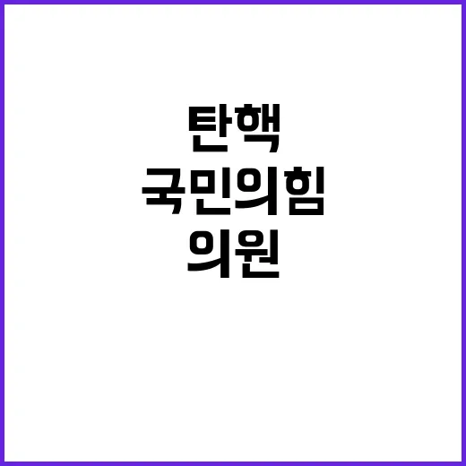 비상의원총회 국민의힘의 탄핵 정국 수습 전략!