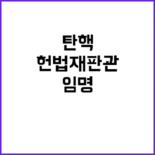 탄핵심판 신속 결정 헌법재판관 임명도 시급!