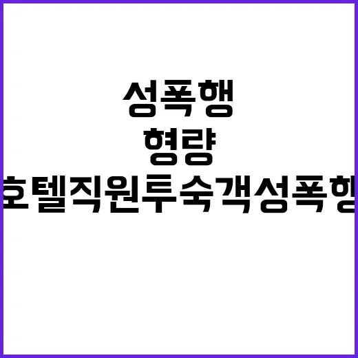 호텔 직원 투숙객 …