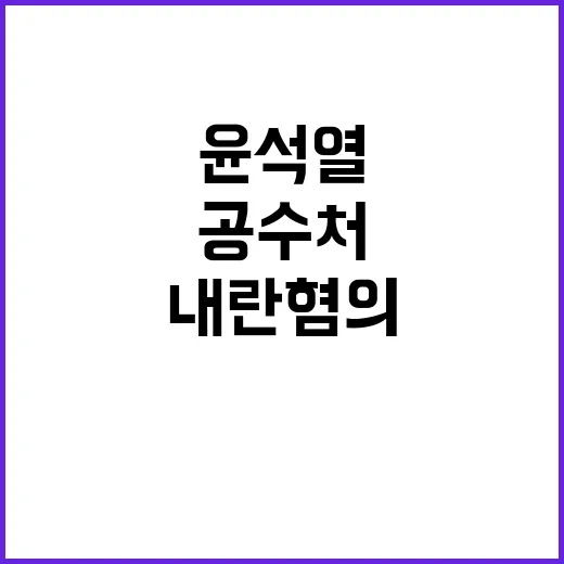 공수처의 내란혐의 윤석열 수사 급물살 예고!