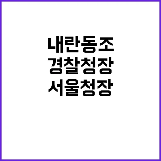 내란 동조 혐의 경찰청장과 서울청장 송치 예정!