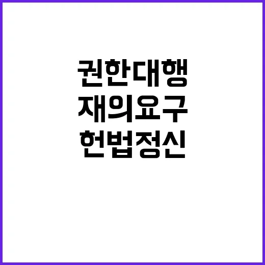 권한대행 헌법정신에…