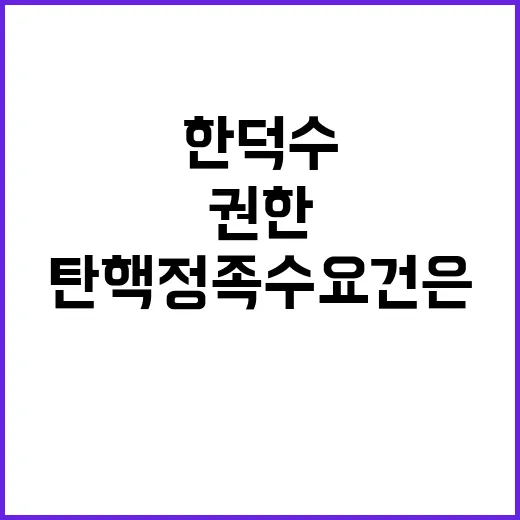 한덕수 권한 탄핵 …