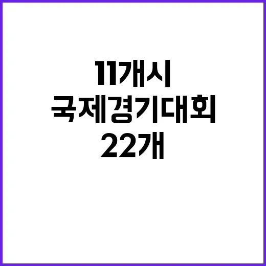 지원 내년 11개 시·도 22개 국제경기대회 보조!