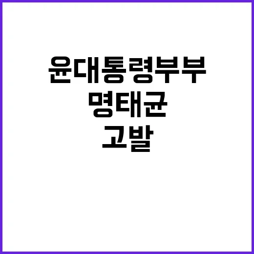 명태균 윤대통령 부부 경찰 고발 사건 발생!