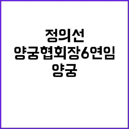 정의선 양궁협회장 …