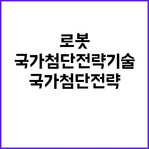 로봇 국가첨단전략기…