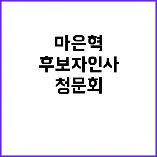 헌재 청문회 마은혁…