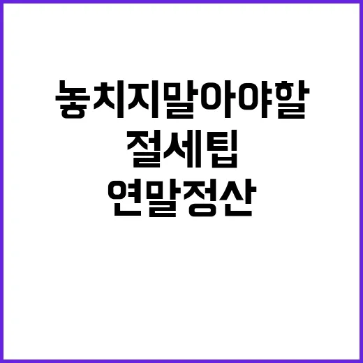 연말정산 절세 팁 놓치지 말아야 할 것!