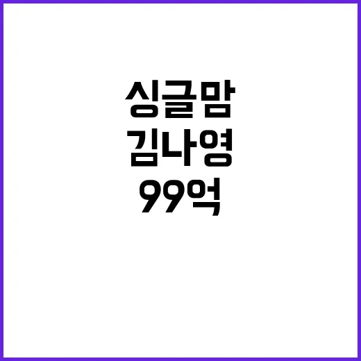 99억 기부 김나영 싱글맘 지원하는 특별한 이유!