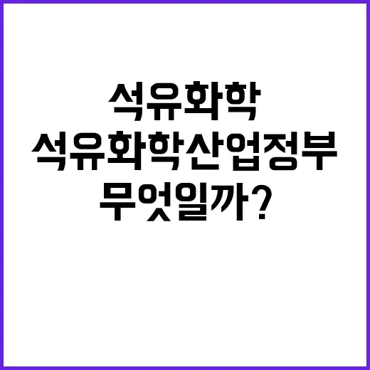 석유화학산업 정부의 진짜 입장은 무엇일까?