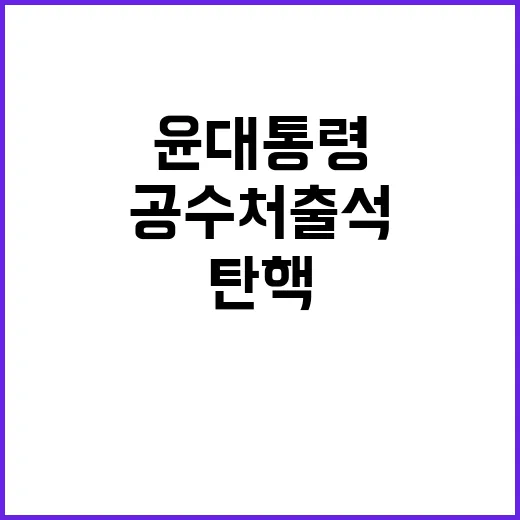 윤 대통령 “25일 공수처 출석 헌재 탄핵 우선!”