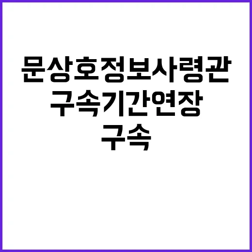 구속기간 연장 문상호 정보사령관의 운명은?