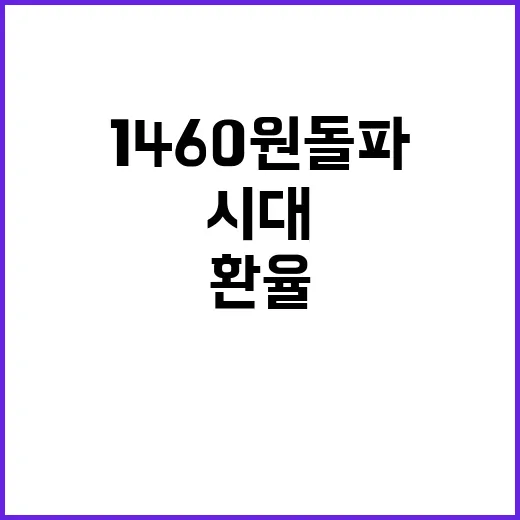 환율 1460원 돌파로 강달러 시대 도래!