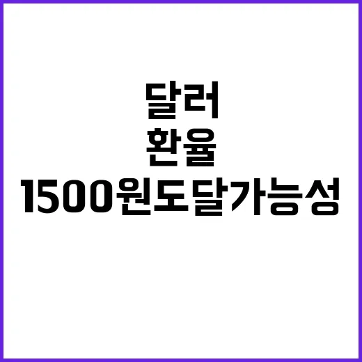 달러 강세 환율 1500원 도달 가능성은?