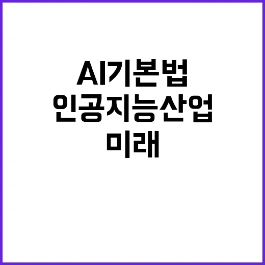 AI기본법 인공지능 산업의 미래를 바꿀 법안!