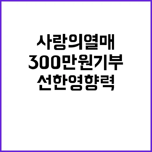 임영웅 사랑의열매 300만원 기부 팬클럽의 선한 영향력