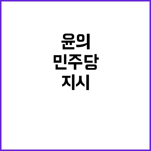 총 윤의 지시로 민주당의 반발!