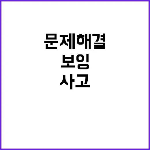 사고 조사 보잉 참여로 안전 문제 해결!