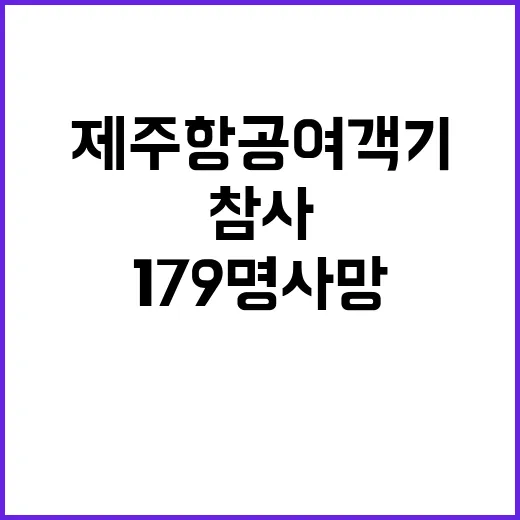 참사 제주항공 여객기 179명 사망 88명 신원 확인