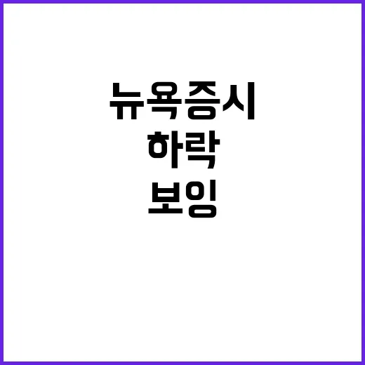 보잉 뉴욕증시 하락…