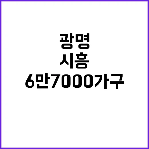 광명시흥 6만7000가구 신도시로 변신한다!