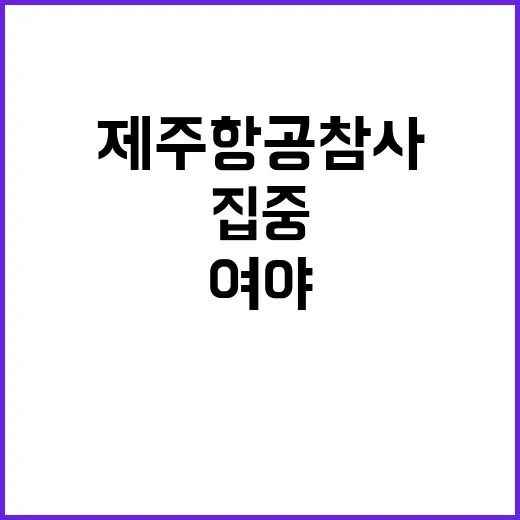 제주항공 참사 여야…