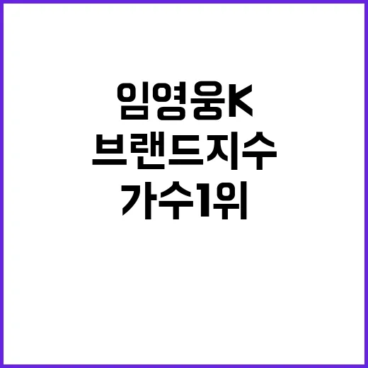 임영웅 K브랜드지수…