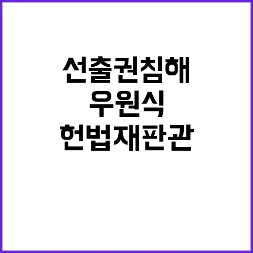 우원식 헌법재판관 …