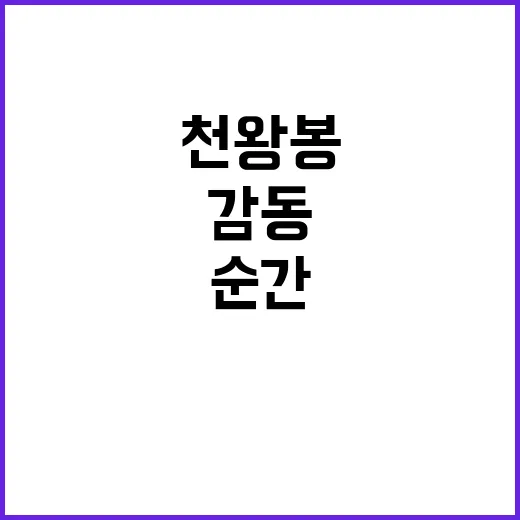 천왕봉 첫해 솟은 모습 감동의 순간!