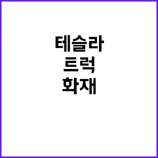 테슬라 트럭 화재 …