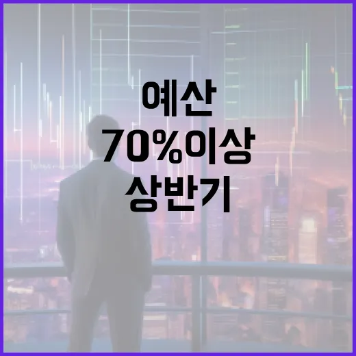 예산 상반기 70% 이상 집행 예정! 클릭 필수!