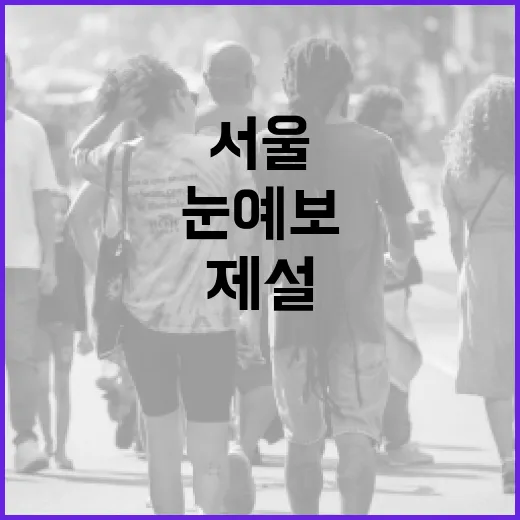 서울 눈 예보…제설…