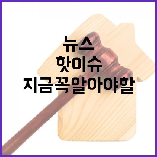 핫이슈 뉴스 지금 꼭 알아야 할 7가지 소식!