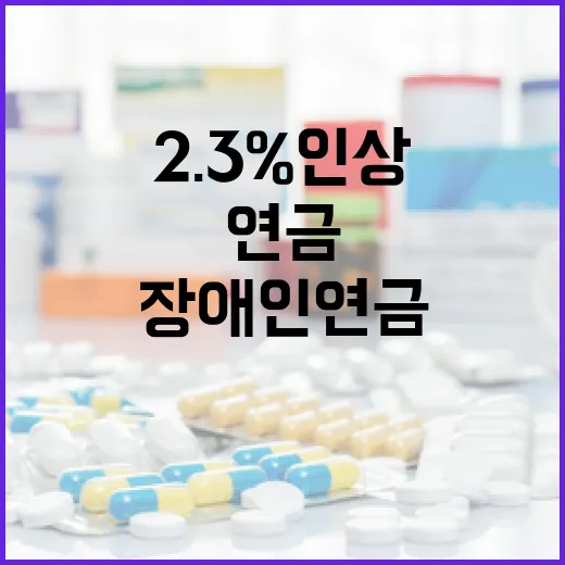 장애인연금 2.3% 인상 새로운 지원 시작!