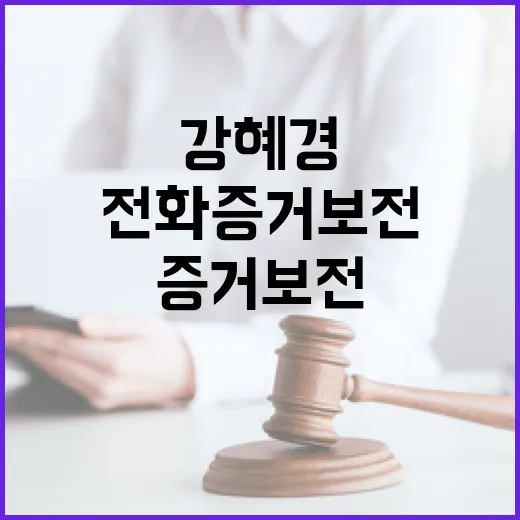 전화 증거보전 기각 강혜경의 반응은?